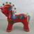 Russian Folk Art Hand Painted Vintage Wooden Toy Horse 11" Tall 2 thumbnail