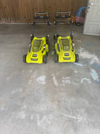 2 Ryobi Push Mowers 1