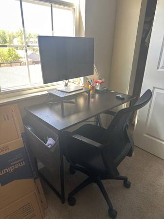 Study/work table + Monitor Setup – Work From Home Ready – Moving Sell 1