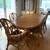 Solid Oak Dining Set – Expandable Table, 6 Chairs & Hutch (Cochrane) 1 thumbnail