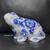 Cobalt Blue White Ceramic Frog Figurine Chinoiserie Vintage Style Statue 7.75” 12 thumbnail