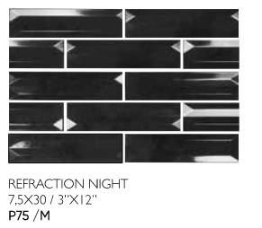 Ceramic Wall Tile - Carmen Tiles Reality Refraction Night - 20sf 1
