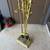 Antique Solid Brass Fireplace Set 6 thumbnail