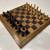 Vintage Dark Wooden Chess Casing W/Tan & Dark Wine Wooden Players 9 thumbnail
