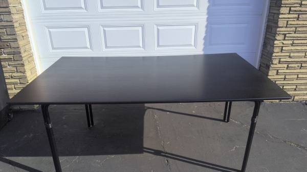 Solid wood table top with metal frame/legs 1