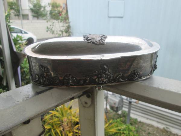 Antique Silver Plated Jewelry Box 1