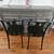 Pair Of Glossy Black Kitchen Dining Chairs 10 thumbnail