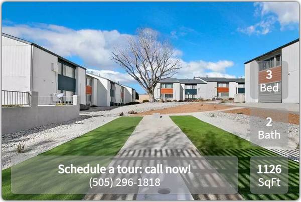 Be at the center of it all: 3 BR, 2 BA, 1126 Sq Ft. 1