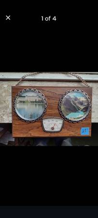 Vintage wall plaque collectible of lake Louise Canada 1