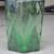 Light green glass vase of unusual shape with sterling silver overlay 4 thumbnail
