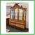 Dutch Baroque Style Floral Inlaid Bombe Two Piece China Cabinet 2 thumbnail