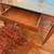Solid CHERRY Amish dining table and 6 chairs - refinished top and custom glass 7 thumbnail