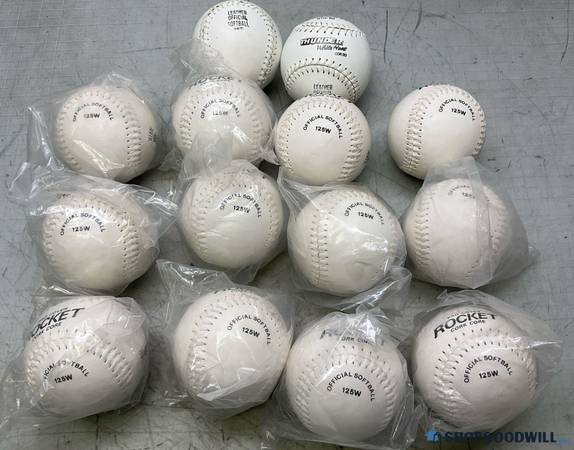 14 New Softballs, cork core 1
