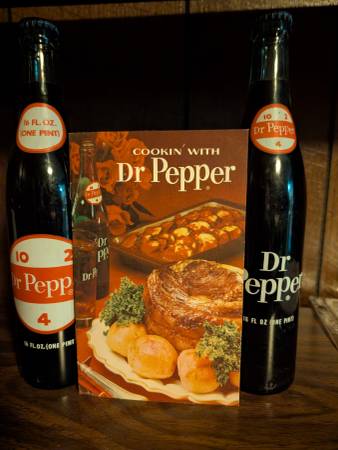 Dr Pepper: Two Logo 10-2-4 Unopened 16oz Bottles and Recipe Book 1