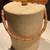 Mid-Century Modern Grasscloth & Bamboo Accented Tall Ice Bucket & Tong 12 thumbnail