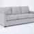 Mathers Oyster Grey Fabric 91" Sofa 3 thumbnail