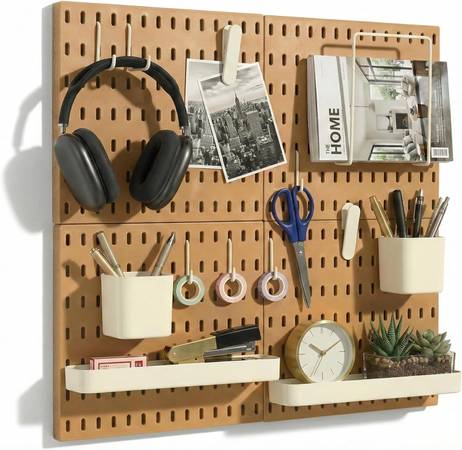 NEW KEEPO Wall Organizer Set: 3 11" plastic peg boards + accessories 1