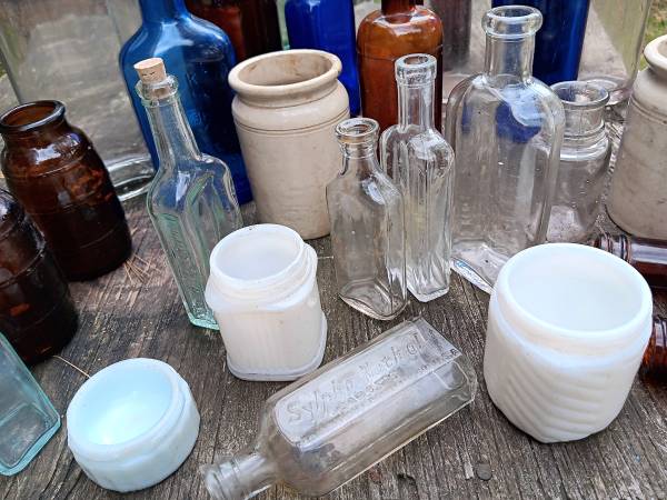 MILK GLASS CONTAINERS $3 EACH 1