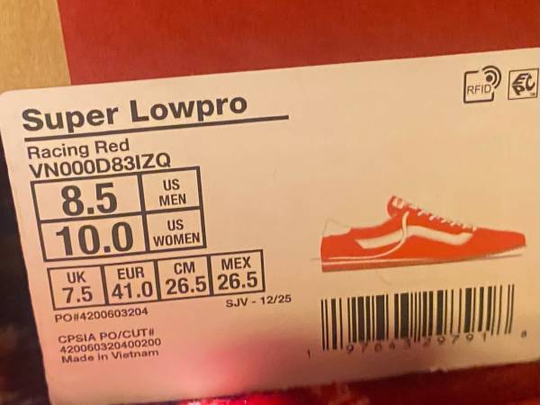 Vans Super Lowpro Racing Red 1