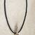Jointed Giraffe Black Glass Seed Bead Necklace- 20” 2 thumbnail