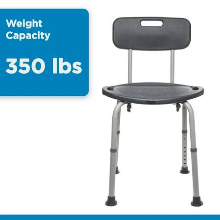 Equate Bath Chair and Shower Chair with Back - Shower Seat for Elderly 1