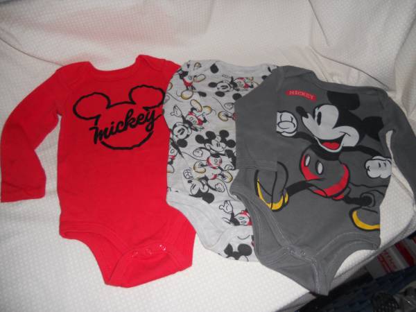 3 "DISNEY BABY" LS ONESIES - 24 MONTH 1