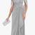 Mother of the bride Grey chiffon Sequin neck line,  lace up back 1 thumbnail