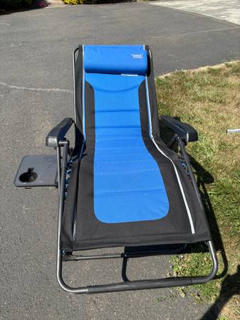 Timber Ridge Zero Gravity Lawn Chair Camping Chair With Side Table 1