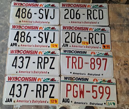 Old license plates - set of 20 1