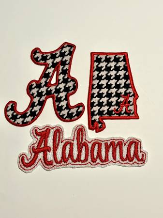 3 pc Alabama Patch Set-Embroidered Iron On 1