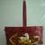 Christmas Basket - Red w/White Goose and Gold Ribbon 5 thumbnail