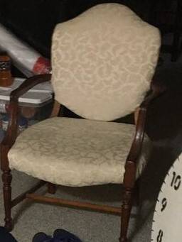 antique ivory chair wood arms 1