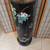 Vintage Round Chinoiserie Lacquered Pedestal Decorated with Birds. 7 thumbnail