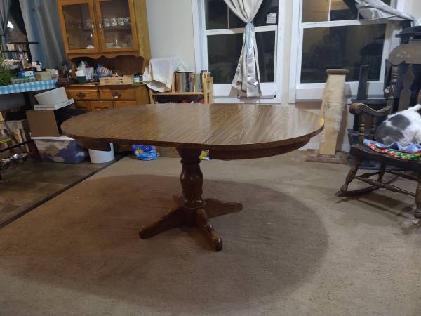 all wood dining room table 1