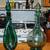 Vintage MCM Hand Blown Green Glass Decanter 17" Tall. 3 thumbnail