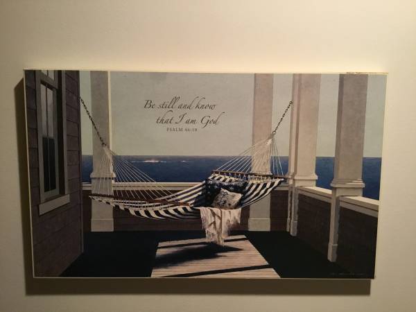 Inspirational Striped Hammock Wall Art 1