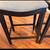 27" Backless Saddle Counter Stools Set of 3, Hand-brushed Wood Finish Legs Grey  2 thumbnail