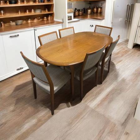 MCM Danish Teak Oval Extentable Jacknife Dining Table 1