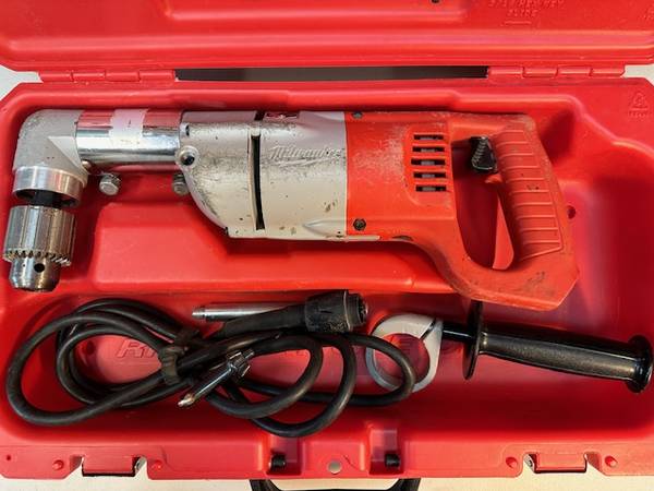 Milwaukee Right Angle Drill - Corded - with Case 1