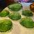 Green Leaf Fruit / Salad bowl with 5 single-serving matching plates 1 thumbnail