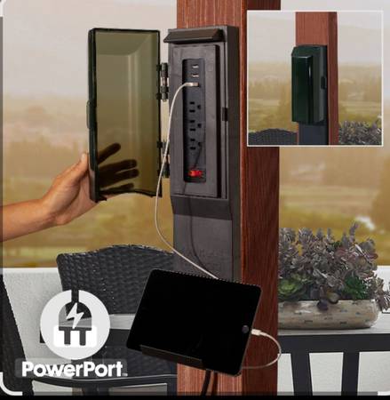 Backyard Discovery Pole Mount Powerport 3 port USB power strip 1