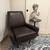 Mid-Century Modern Genuine Leather Lounge Chair 2 thumbnail