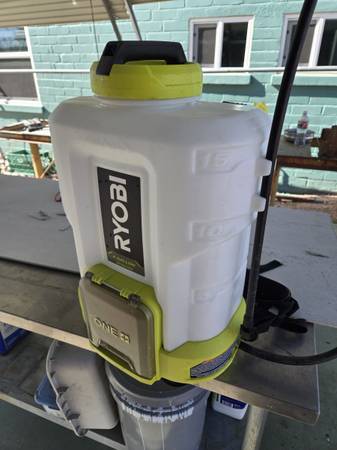 Ryobi 18volt backpack sprayer 1