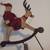 Vintage Folk Art Metal SANTA WITH REINDEER Pendulum Balance Swing 3 thumbnail