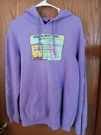 SpongeBob SquarePants Bikini Bottom Driver License Light Purple Hoodie 1