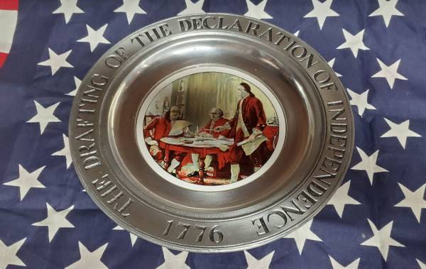 Wilton Pewter Declaration of Independence plate 1