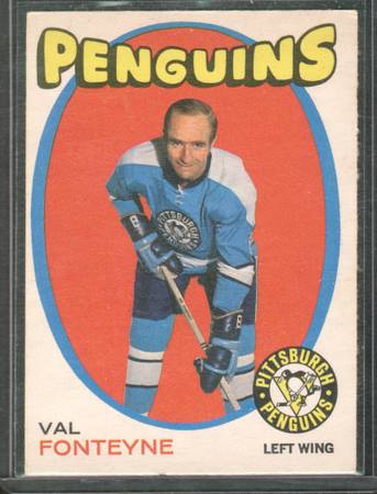 71-72 O-Pee-Chee #199 Val Fonteyne Pittsburgh Penguins 1