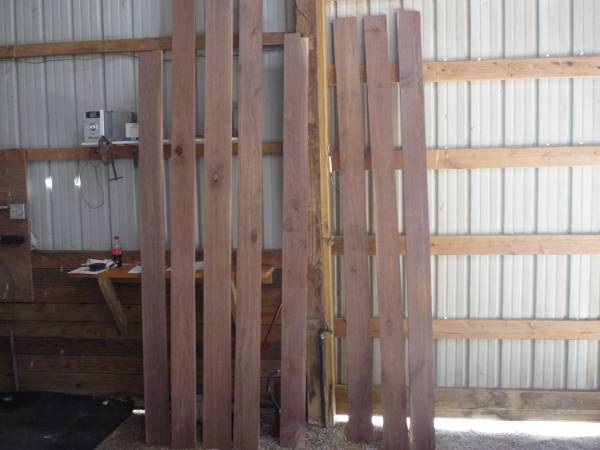 5) 7/8 thick surface plained walnut boards 1