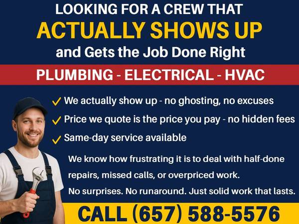 ✅Plumber • Electrician • AC Repair – Same Day Service✅ 1