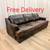 Top Grain Leather Sofa Couch Free Delivery 1 thumbnail